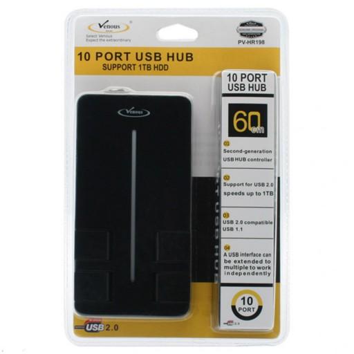 هاب 10 پورت USB 2 ونوس مدل PV-HR198