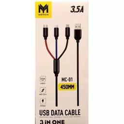 کابل تبدیل usb به usb-microusb لایتینگ مویان مدل mc-01 طول کابل 45 سانتی متر در  اکسسوری و لوازم جانبی عطائی