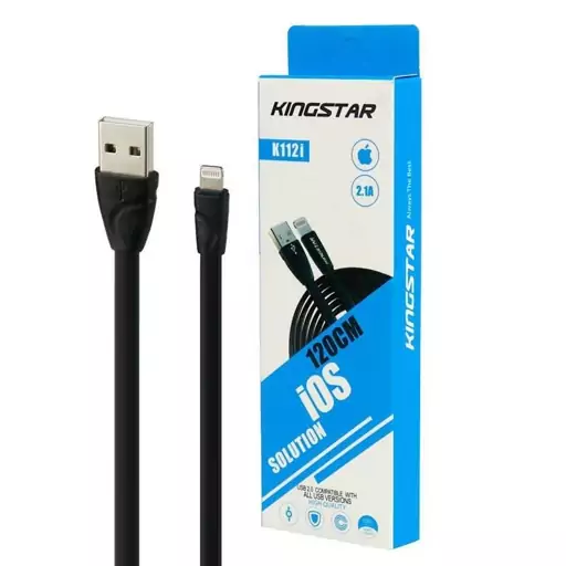 کابل شارژ آیفون KINGSTAR مدل K112i طول 110 سانت