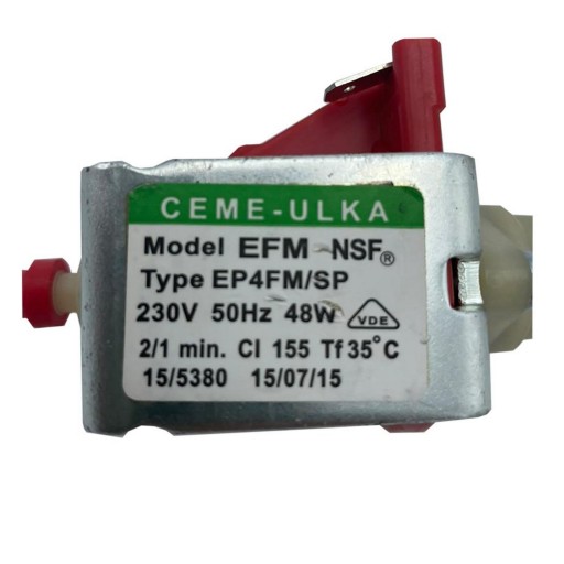 پمپ آب اسپرسو ساز مدل CEME ULKA 48W پمپ اسپرسوساز قرمز رنگ پمپ 48 وات الکا