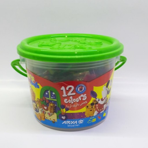 خمیر بازی 12 رنگ سطلی آریا فروشگاه حسابی  کد20953