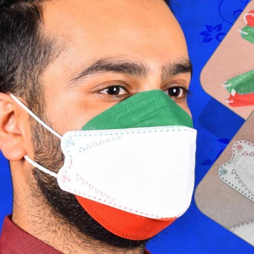 ماسک سه بعدی پرچم ایران 5 لایه ای 25 عددی KF95