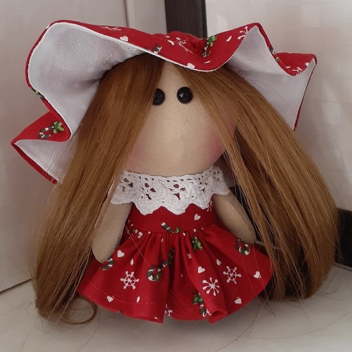 عروسک روسی جاسویچی 13 سانتی  رنگ لباس قرمز