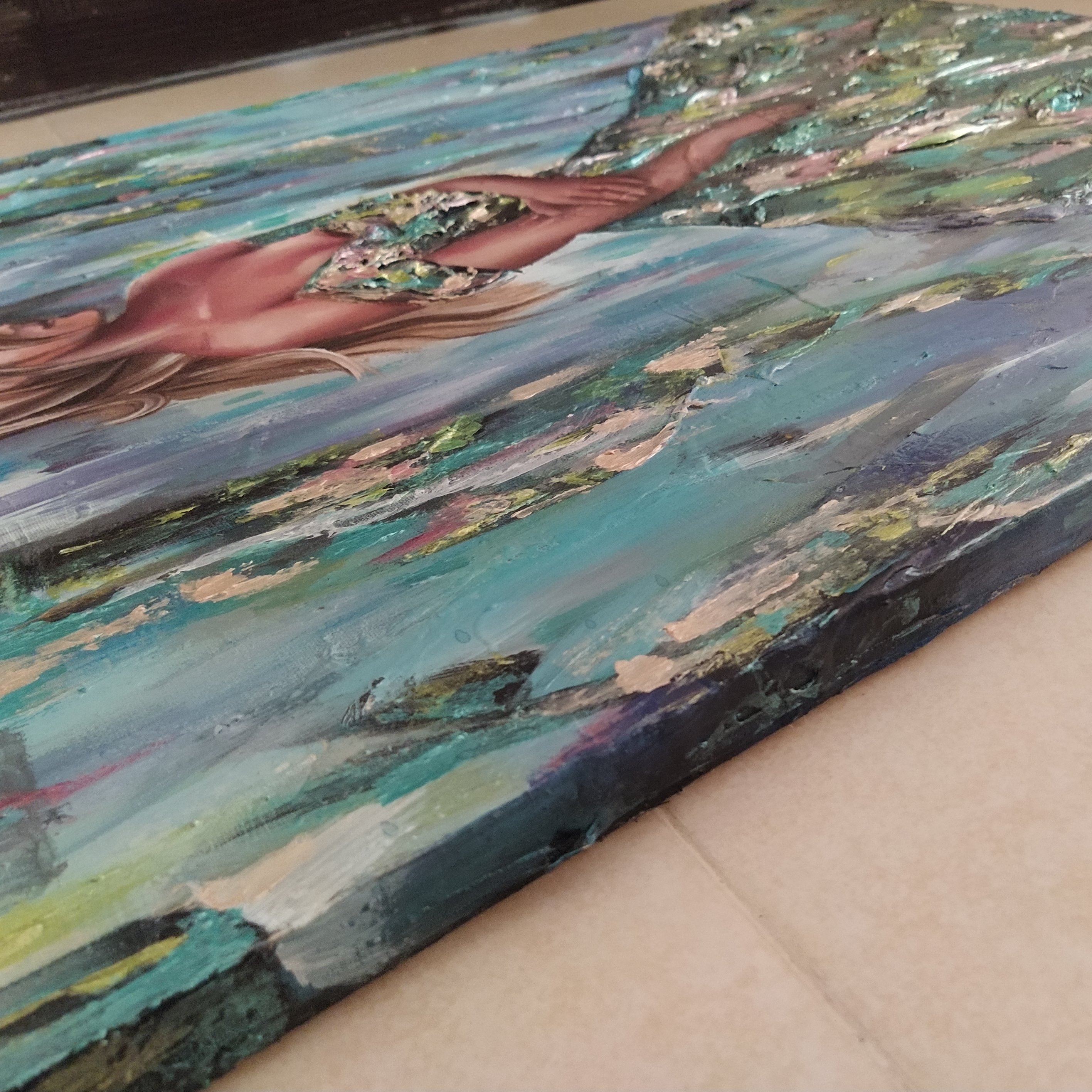 تابلو مدرن فوق متالیک برجسته ( 60×80سانتی متر )