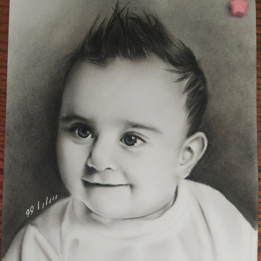 طراحی چهره کودک (35×25 سانتیمتر )