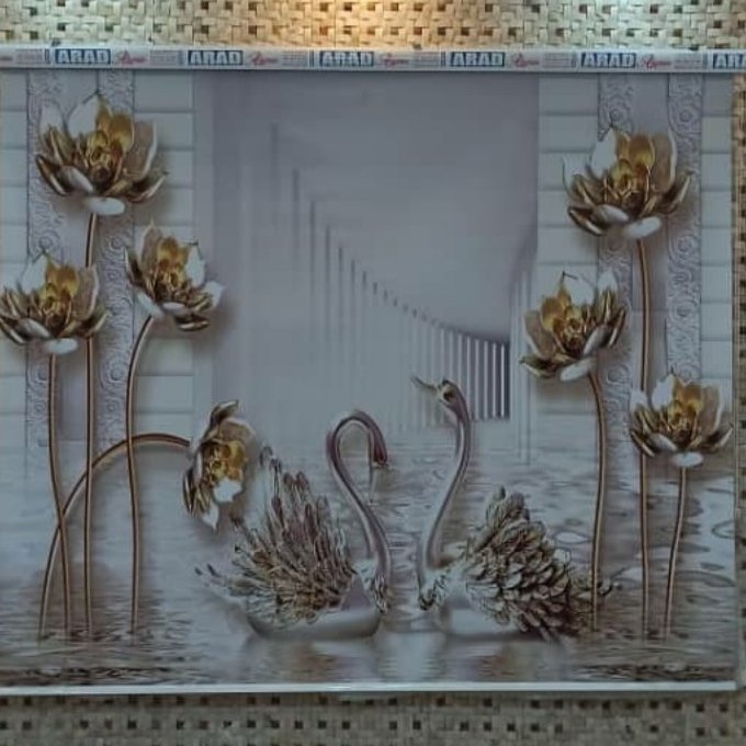 پرده شید ساده چاپی