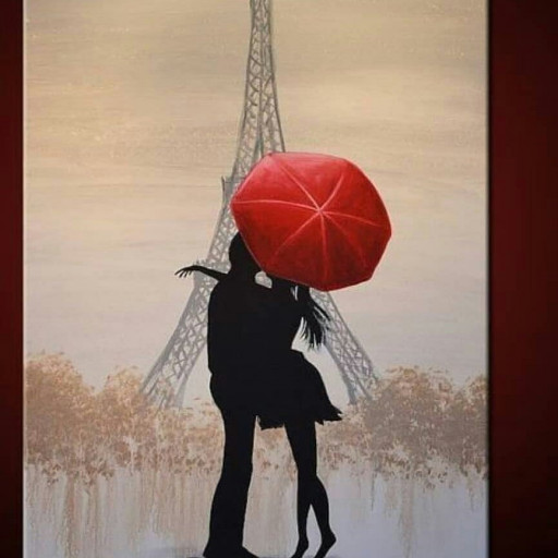 تابلو نقاشی عاشقانه ی فرانسوی