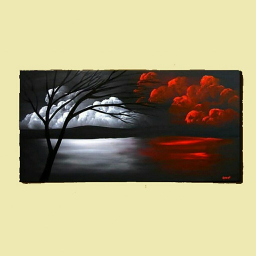 نقاشی بوم ابر سرخ