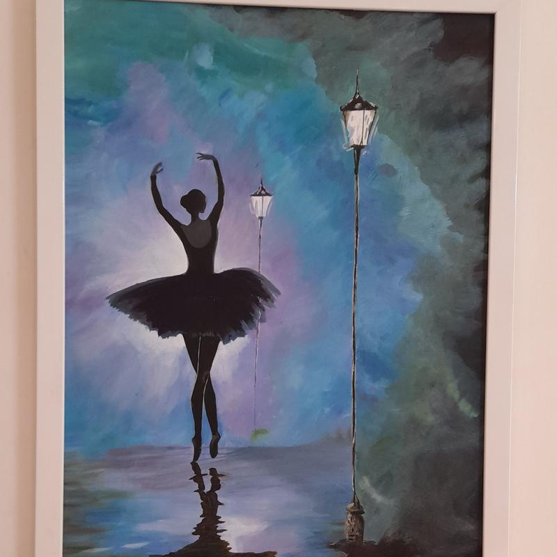 تابلو نقاشی رنگ روغن رقص باله