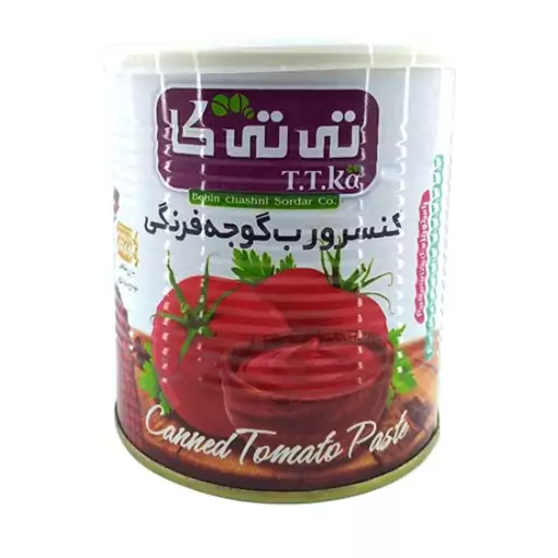 رب گوجه فرنگی غلیظ طبیعی تی تی کا وزن 800گرم ارسال رایگان 