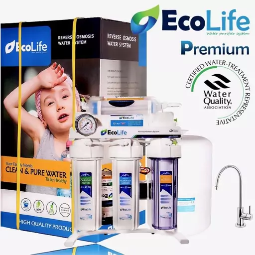 دستگاه تصفیه آب تمام تایوان اکولایف مدل پریمیم هفت مرحله ecolife premium