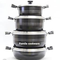 تولیدی قابلمه زنبوری سرویس هفت پارچه طرح چدن زنبوری aluminium cookware factory made in iran by Ramila cookware company i