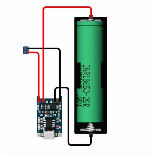 ماژول شارژر باتری لیتیومی USB همراه محافظ باتری