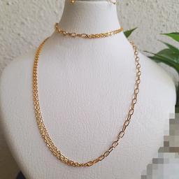 گردنبند و دستبند استیل طلایی کد 003