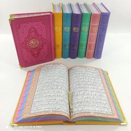 قرآن رنگی رقعی چرم ترمو