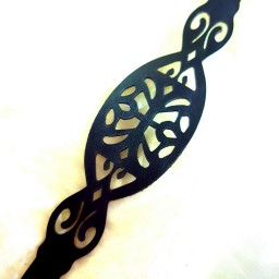 دستبند چرم بز طرح لیزری سنتی