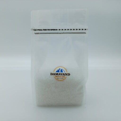 نمک دلنمک جهرم دانه بندی عدسی (شیلاتی) بسته بندی 1 کیلوگرمی مناسب پر کاری تیروئید و پیشگیری و مصارف روزانه