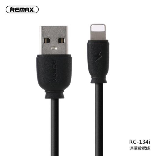 کابل تبدیل USB به لایتنینگ ریمکس مدل RC-134i رنگ مشکی طول 1 متر