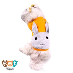 لباس سگ و گربه مدل تیشرت خرگوشی  رنگ صورتی دارای سایز اسمال مدیم لارج