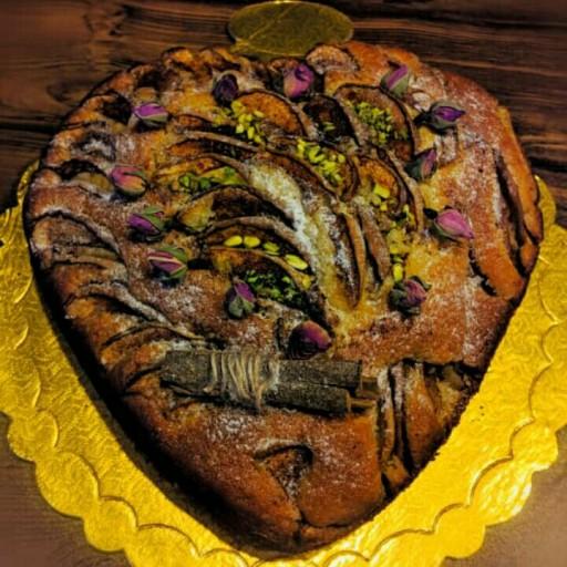 کیک سیب پای سیب کیک سیب و دارچین خونگی خاص و خوشمزه (یک عدد کیک کامل)