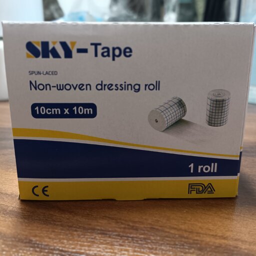 چسب حصیری  SKY-TAPE سایز 10cm*10m یک رول  مخصوص پانسمان