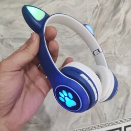 هدفون بلوتوثی گربه ای Cat Ear مدل ST-23M (رنگ آبی)