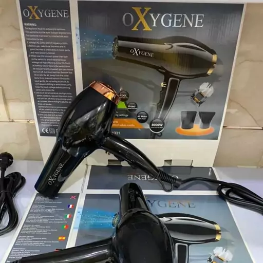 سشوار اکسیژن OXYGENE مدل OX-1331  8000wطرح اصل با کیفیت عالی