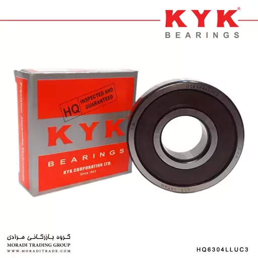 بلبرینگ ته شفت اولیه گیربکس پراید برندKYK مدل 6304LLUC3 