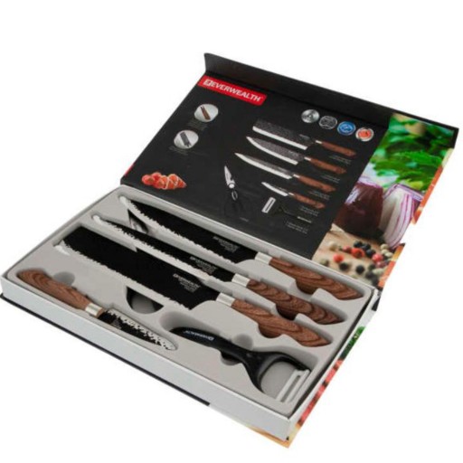 سرویس چاقوی آشپزخانه 6 پارچه اورولس مدل EVERWEALTH