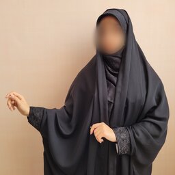 چادر  مشکی دانشجویی زنانه مچ دار جنس کن کن ندا