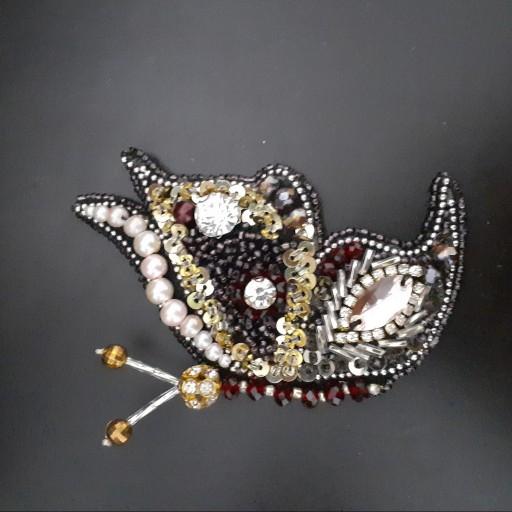 پروانه جواهر دوزی شده دست ساز