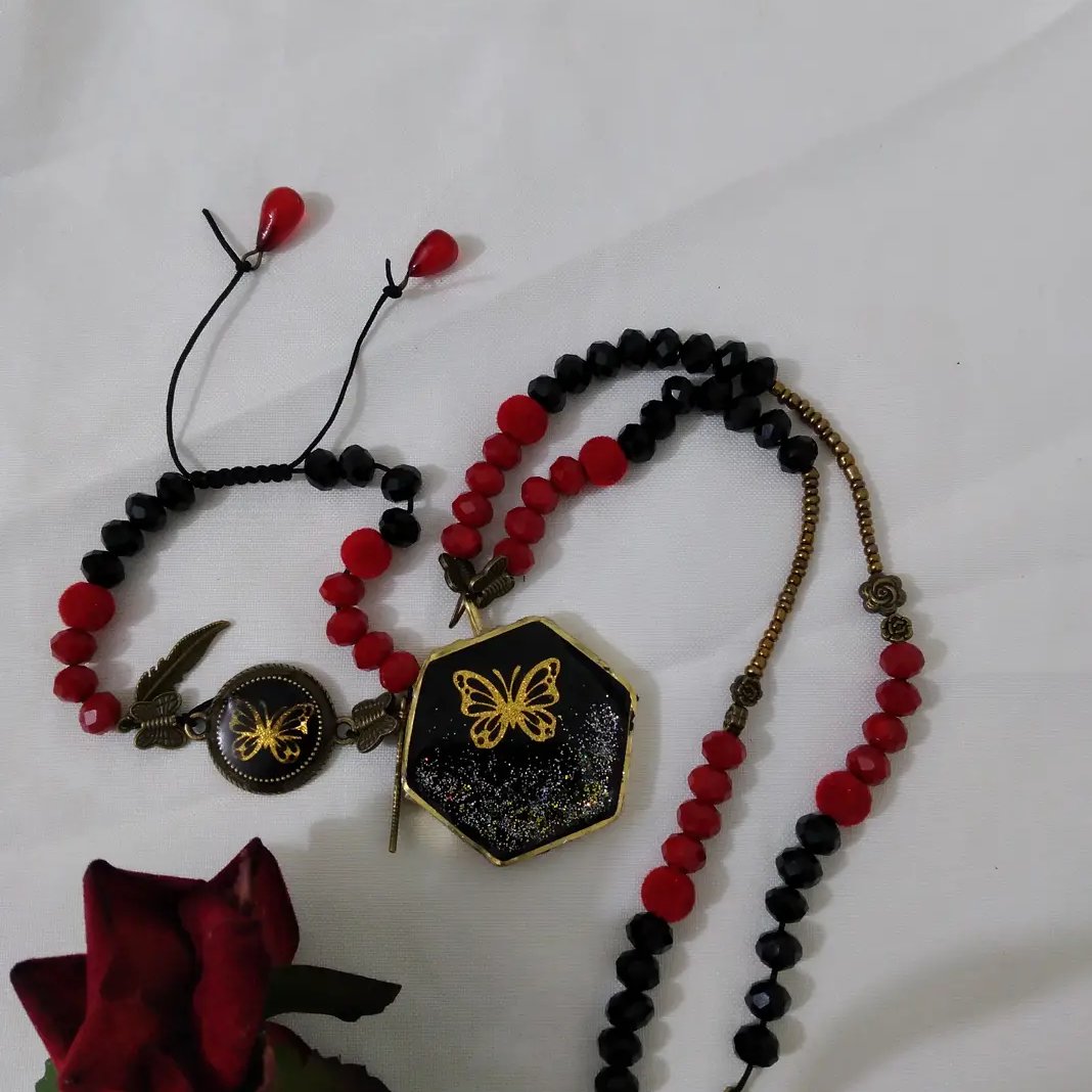 نیم ست پروانه دخترانه