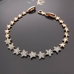 دستبند ژوپینگ ستاره فوق العاده زیبا وباکیفیت کد 1055 رنگ ثابت