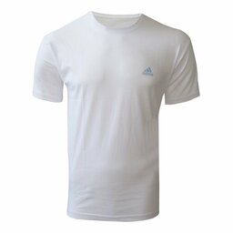 تی شرت روانبخش رنگ سفید یقه گرد نخی ساده شوقی  