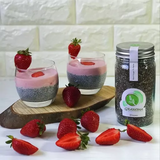 دانه چیا سید شیشه 340 گرمی ارگانیک (خالص)   ( Chia seed )