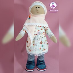 عروسک باحجاب فاطمه خانم - کد 151 - رنگ کرمی 