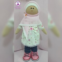 عروسک باحجاب فاطمه خانم - کد 144 - صورتی 