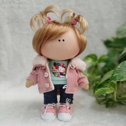 اسباب بازی عروسک دخترونه عروسک با لباس عروسک روسی  تپلی دخترانه پارچه ای  دستساز  قابل شستشو  ارسال رایگان
