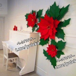 گل دیواری کاغذی کریسمس
