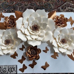 گل دیواری کاغذی تزئینی