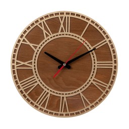 ساعت دیواری چوبی مدل کیتا کلاسیک کد CK 601-TC - (قطر 35 cm)