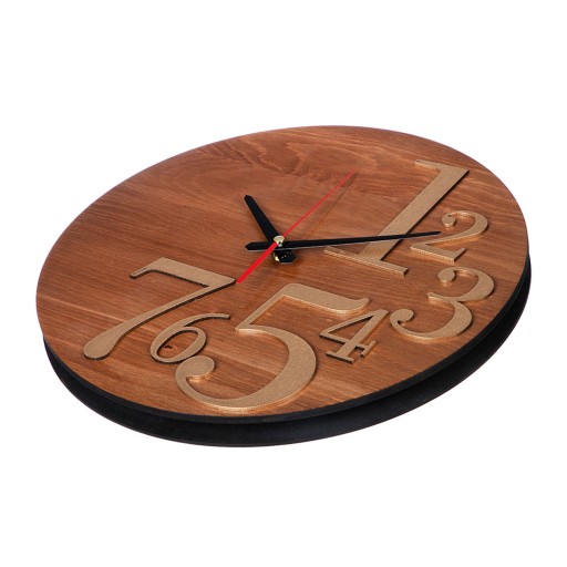 ساعت دیواری چوبی مدل کیتا کلاسیک کد CK 604-TC - (قطر 35 cm)