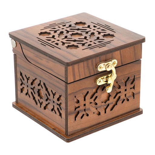 جعبه هدیه چوبی مدل نگین کد BF 009-G