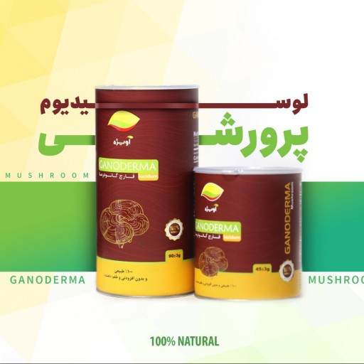 قارچ گانودرما خالص پرورشی بدون مواد افزودنی و طعم دهنده(90گرمی)