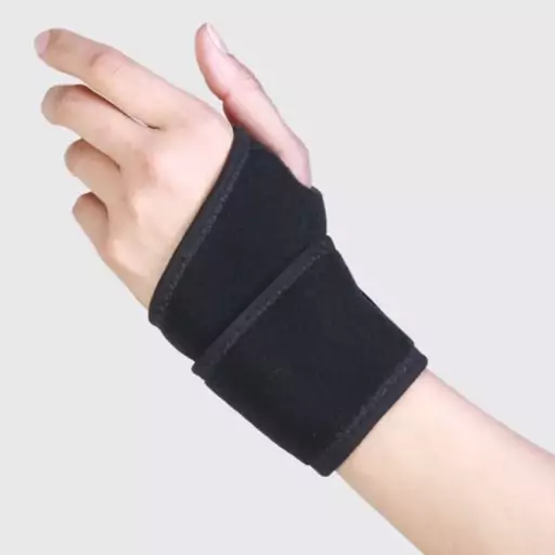 مچ بند ورزشی  نئوپرن  تک سایز  رنک مشکی  ( elbow support)