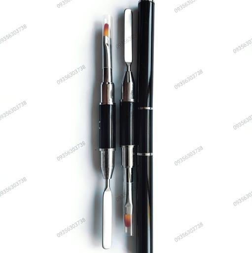 قلم پلی ژل کاشت ناخن قلم دو طرفه دسته فلزی