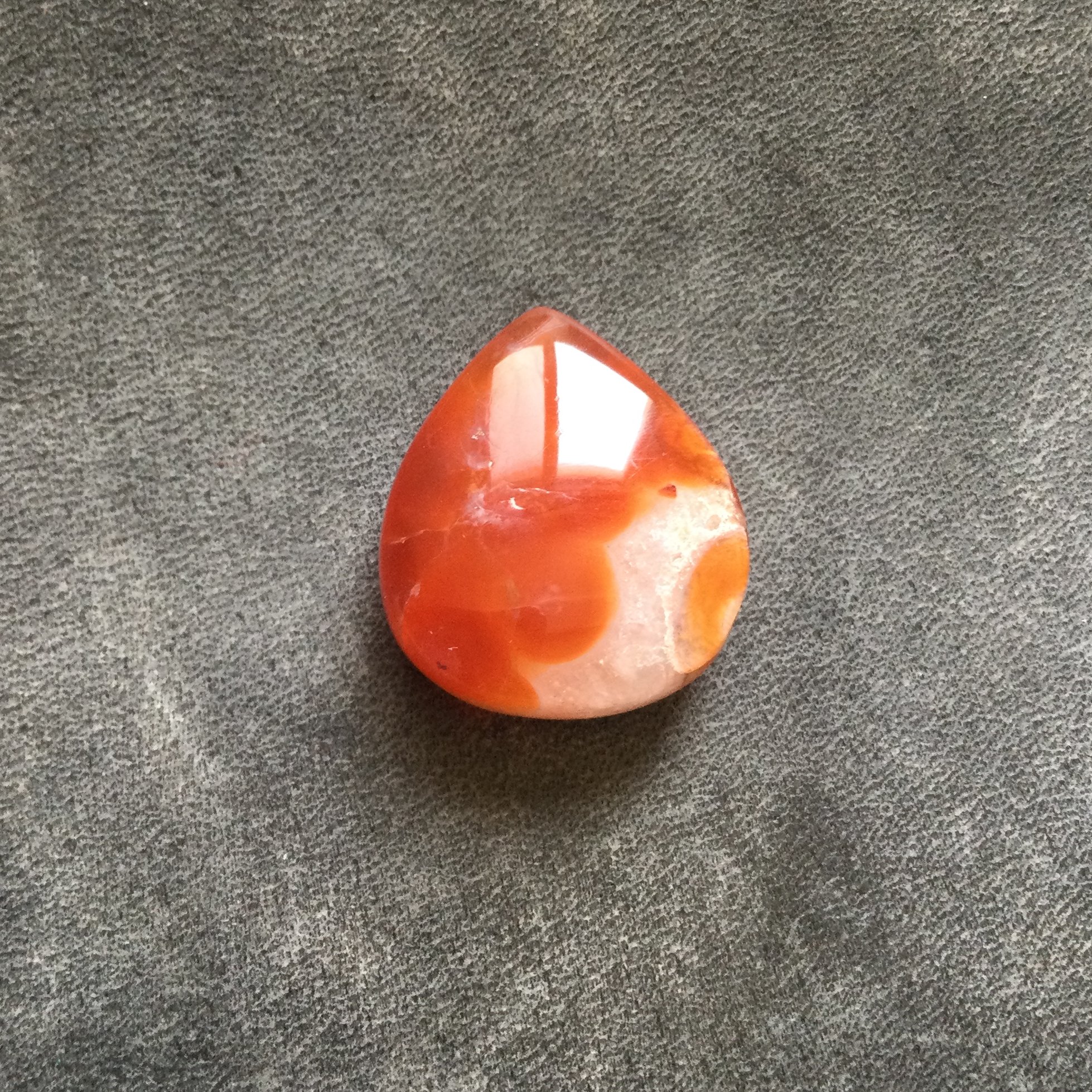 عقیق کوارتز طبیعی تراش اشکی