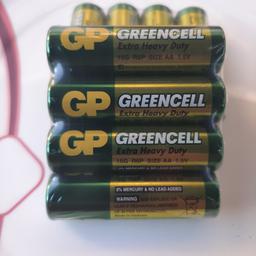 پک باتری قلمی 4 تایی GP green cell هر کارتن 250 بسته 4 تایی