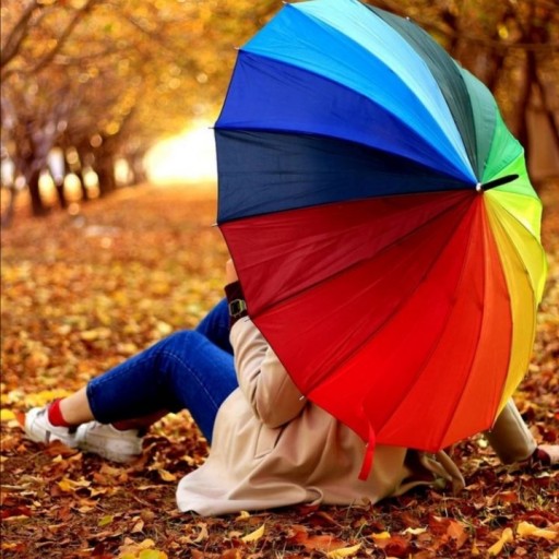 چتر رنگین کمان گلی