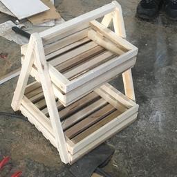 شلف رومیزی مدل دو طبقه چوبی
